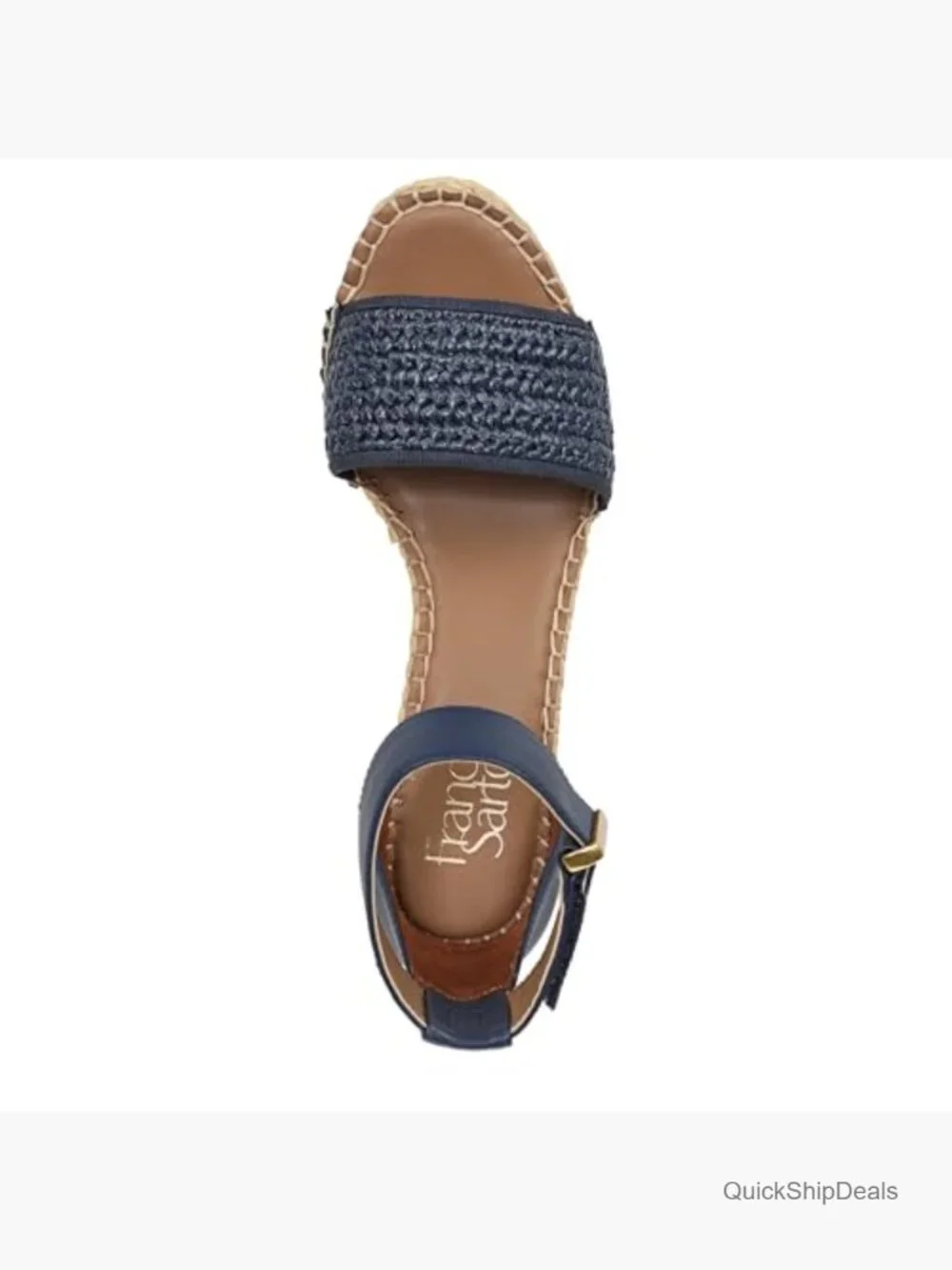 Jute-Wrapped Wedge Sandals with Adjustable Ankle Strap